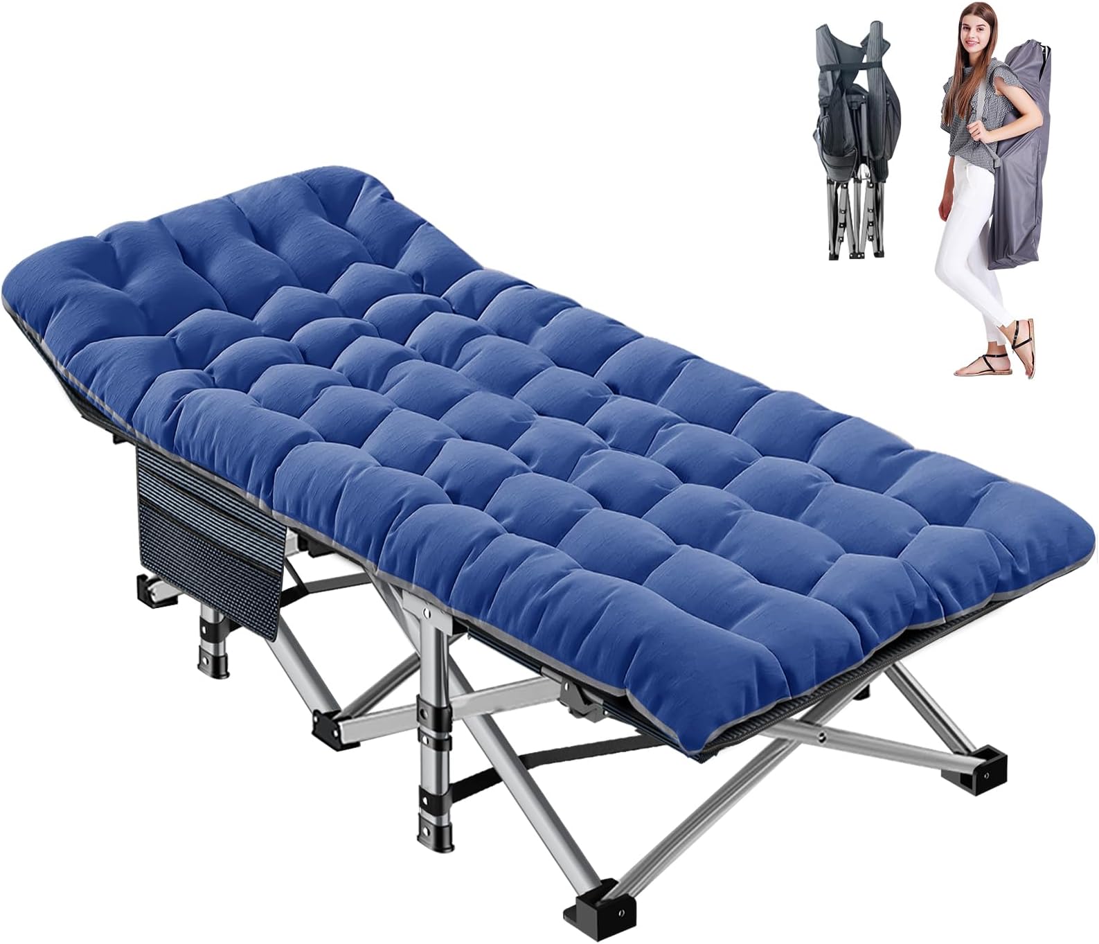 MEBEL ELITE Faltbett 190x80cm - Klappbett Für Gäste & Camping Bis 250 Kg