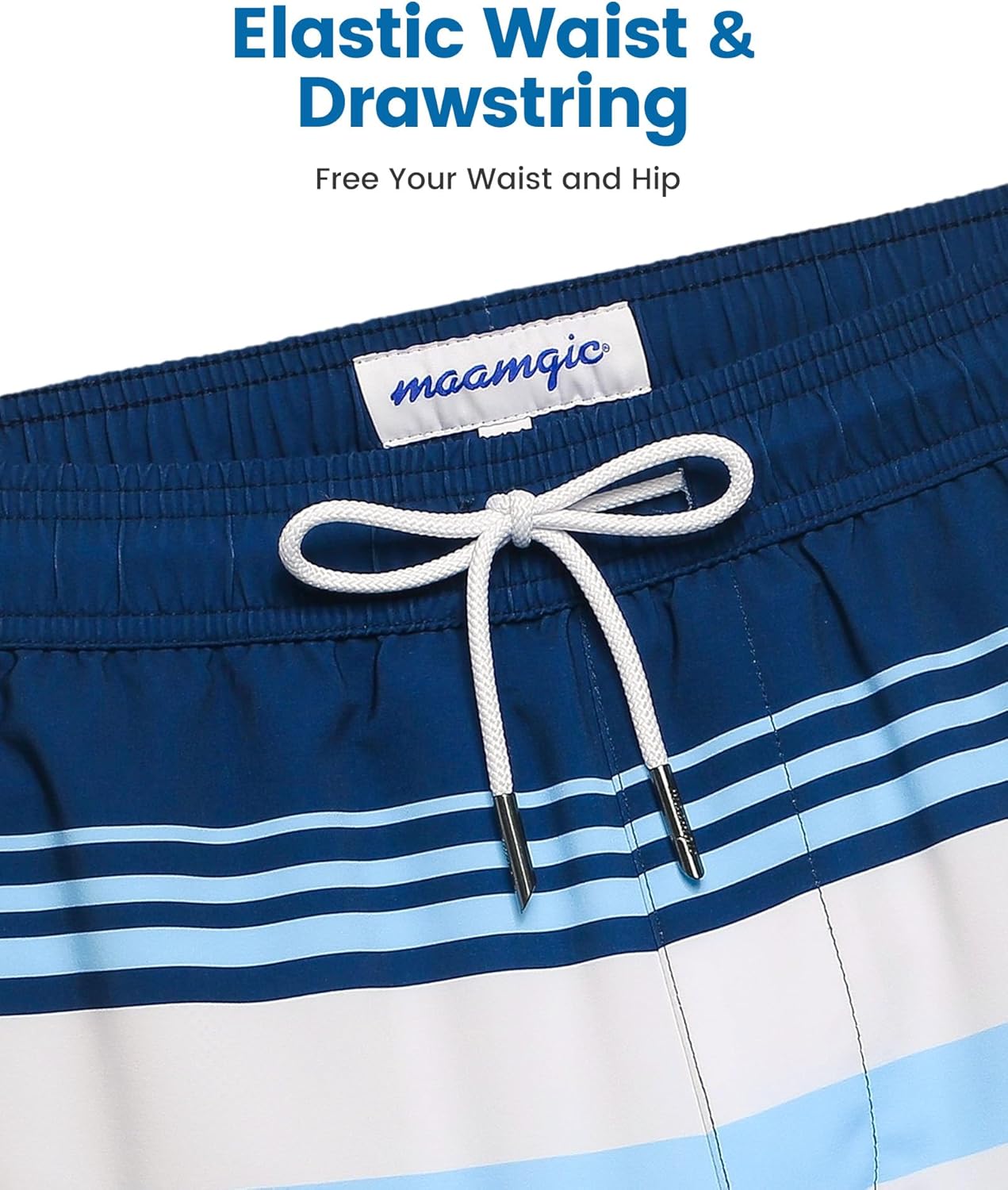 maamgic 2 in 1 Mens Swim Trunks 7 Inch Swim Shorts Swim Suits Board Shorts - Image 4