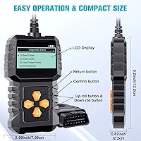 Vista 7 de Escáner OBD2 de Configuración Fácil Plug-Play: Lector de Códigos Profesional para Borrar y Restablecer Códigos de Error del Motor, Herramientas