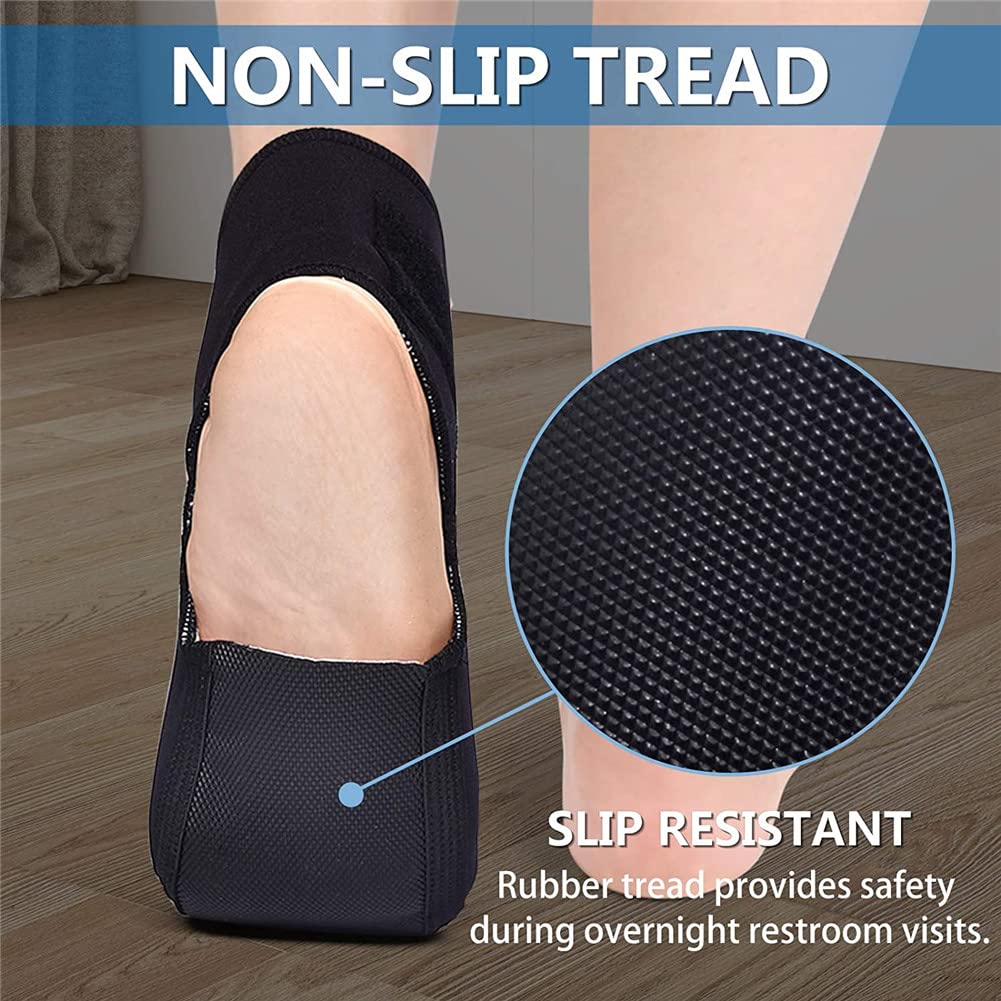 Férula de compresión de cobre para fascitis plantar, soporte para fascitis plantar, férula para pie caído dorsal para pie derecho o izquierdo, férulas de estiramiento suave para pies, sueño, M