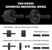 Vista 2 de Ab Roller Wheel - AGREJO Ab Workout Equipment for Abdominal & Core Strength Training, Home Gym Fitness Equipment, Exercise Wheel for Men Women