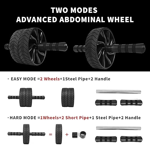Miniatura 2 de Ab Roller Wheel - AGREJO Ab Workout Equipment for Abdominal & Core Strength Training, Home Gym Fitness Equipment, Exercise Wheel for Men Women