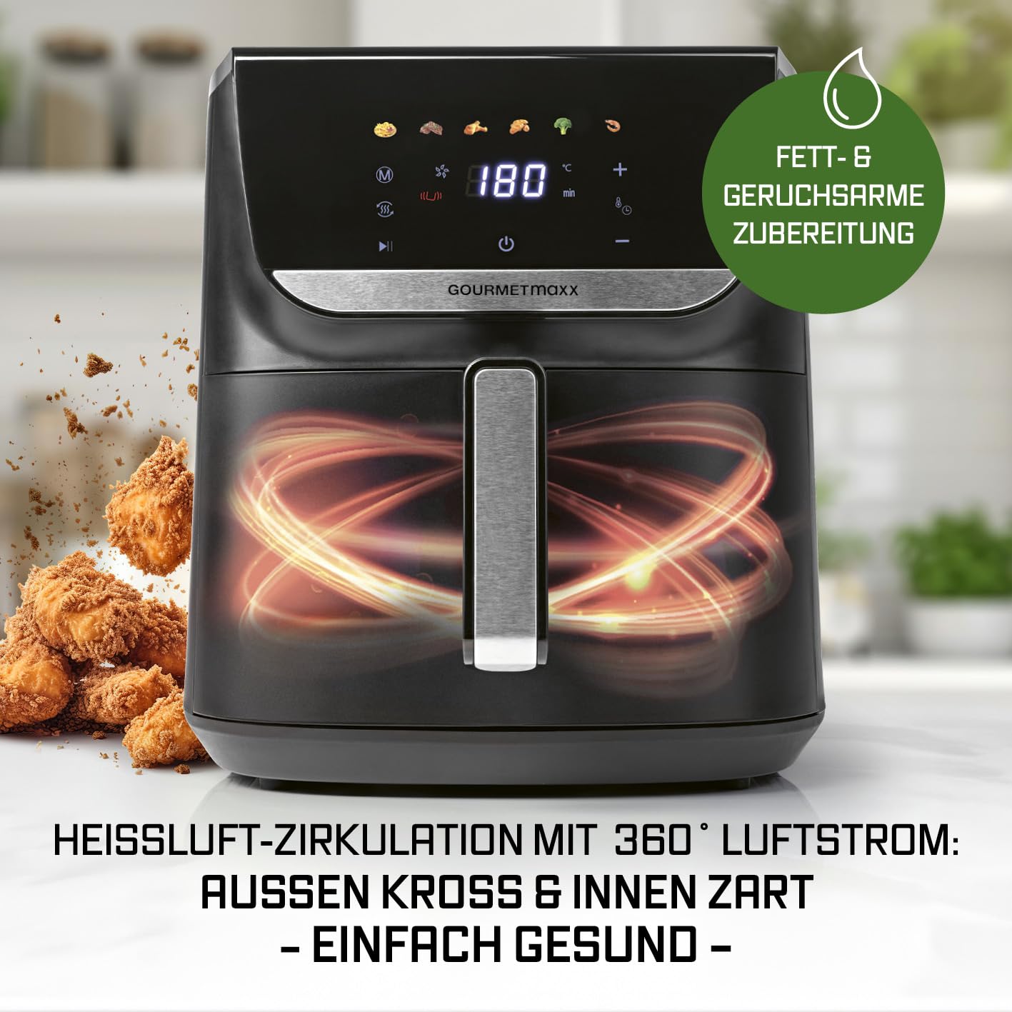 GOURMETmaxx AirGenius Heißluftfritteuse - 7 7,5 L – Bild 6
