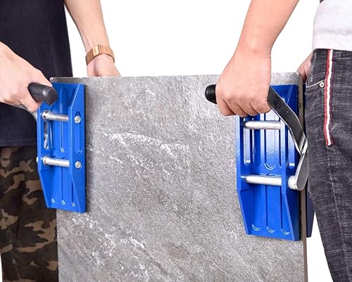 Miniatura 4 de Abrazaderas de transporte de piedra de doble mano, portadores de panel de granito, herramientas elevadoras para elevar encimeras de cuarzo losas de