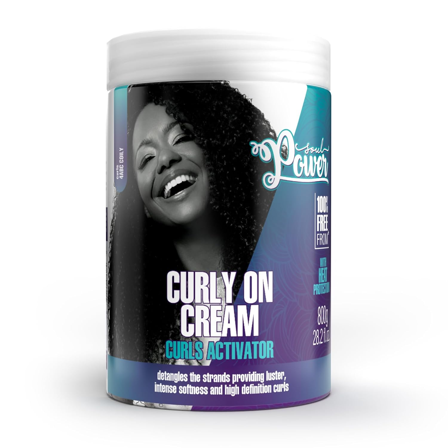 Soul Power Curly On Curls Activator Combing Cream 28.2 oz – Curl Activation & Softness for Defined Movement – Ideal for Coily Hair