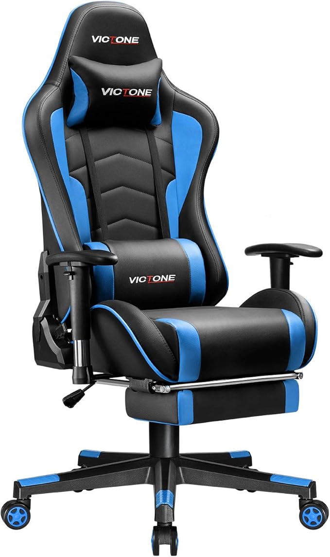 VICTONE Gaming Chair with Footrest Racing Style Computer
