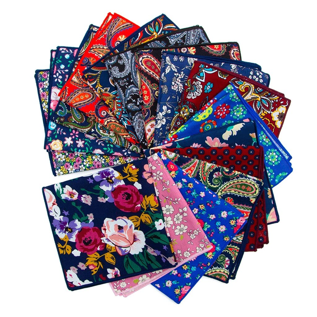 Fazzoletto Floreale Asciugamano da Taschino da Uomo Quadrato Piccolo Fazzoletto Quadrato Accessori