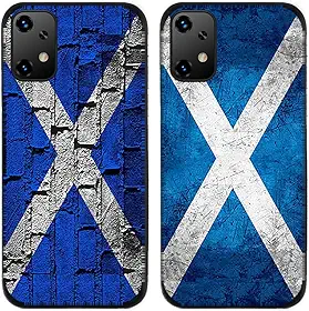 Capa para Umidigi Bison X20, retrô bandeira da Escócia impressa durável degradável gel de silicone TPU capa traseira fina para celular, 2 peças/lote