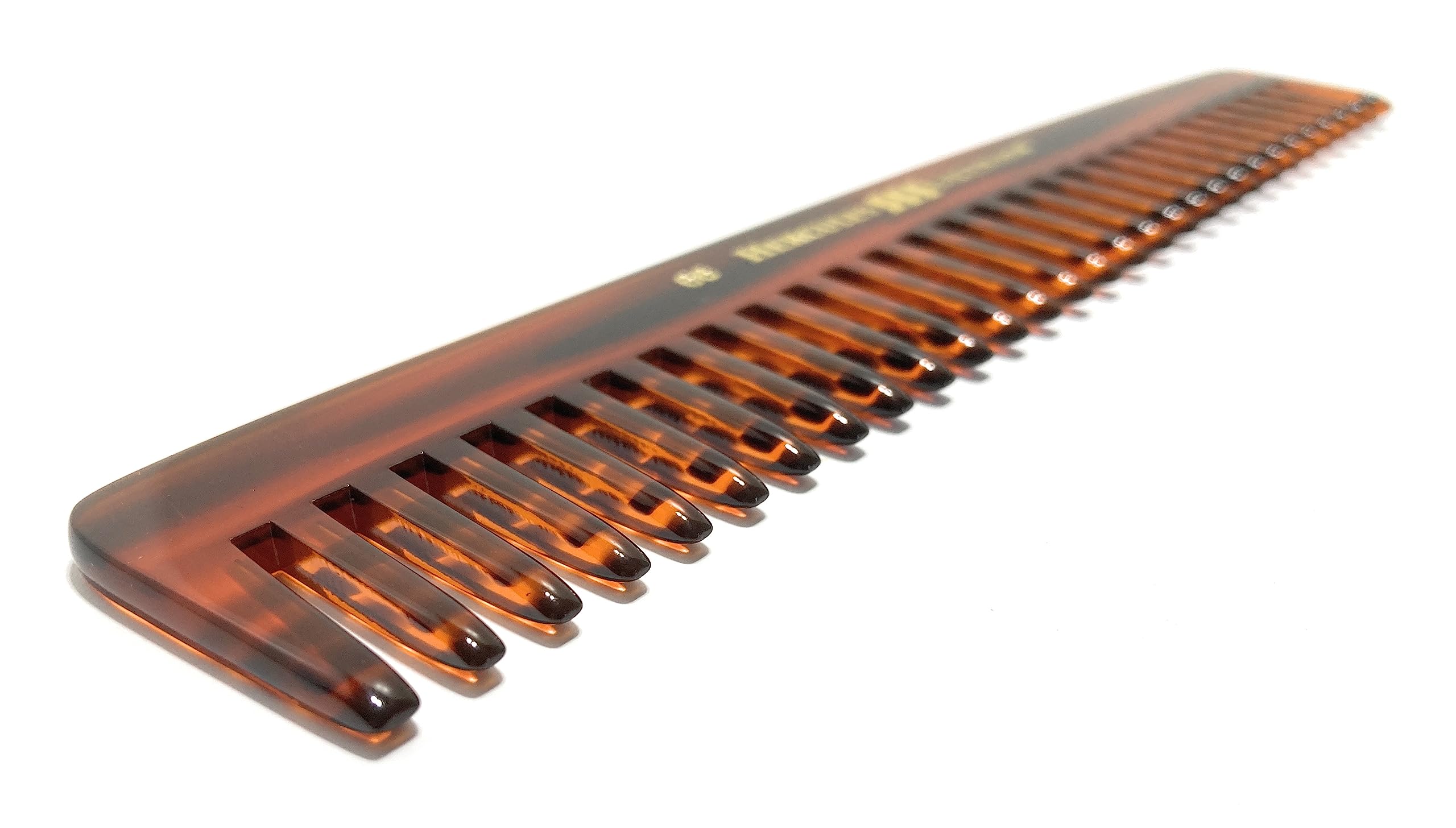 Hercules Sägemann Cellon 66 Highlight Comb Handmade Approx. 18.5 cm Coarse Tooth (66), Havana Brown - Image 2