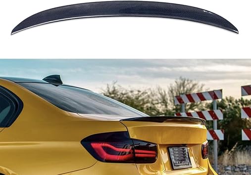 Compatible with BMW 3 Series F30 M3 F80 P M4 CS PSM AC DA Style, Real Carbon Car Rear Spoiler, Top Lip Decoration Tail Wing Car Tuning Styling Exterior Accessories,A AC Style