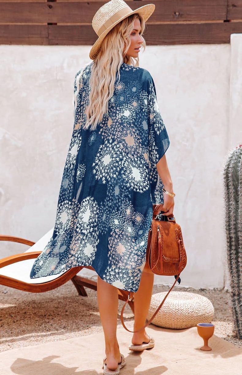 Women's Kimono Swimsuit Coverups Summer Beach Casual Loose Cardigans for Swimwear - Image 7