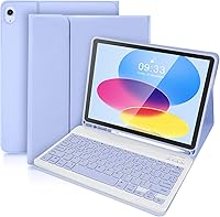 Vista 14 de SOPPY Funda con teclado Bluetooth para iPad de 11ª generación (A16) de 11 pulgadas 2025, 10ª generación de 10.9 pulgadas 2022, funda protectora