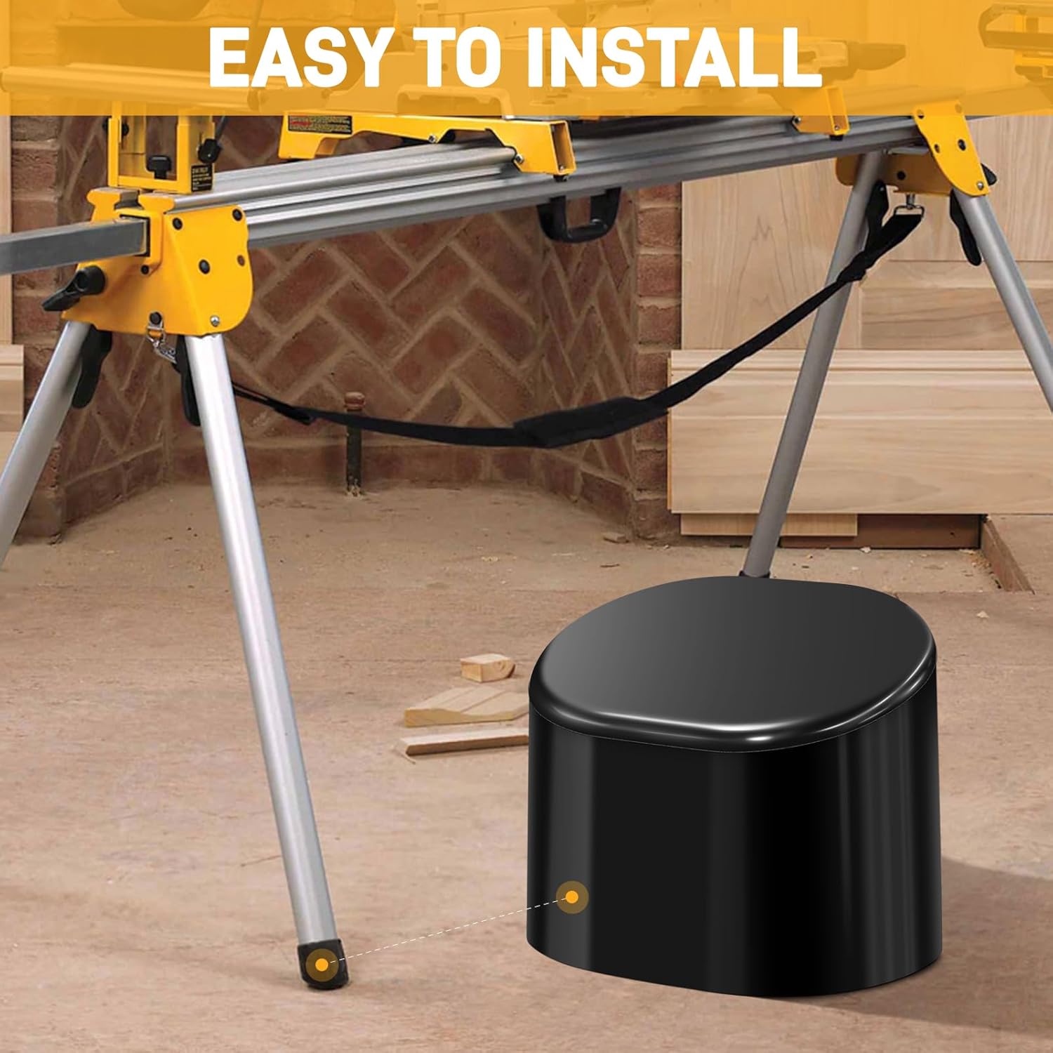 Upgraded Version Table Saw Stand Foot Pad, Replacement Leg Feet for Dewalt DWX723 DWX724 DWX725 Series Miter Saw Stand