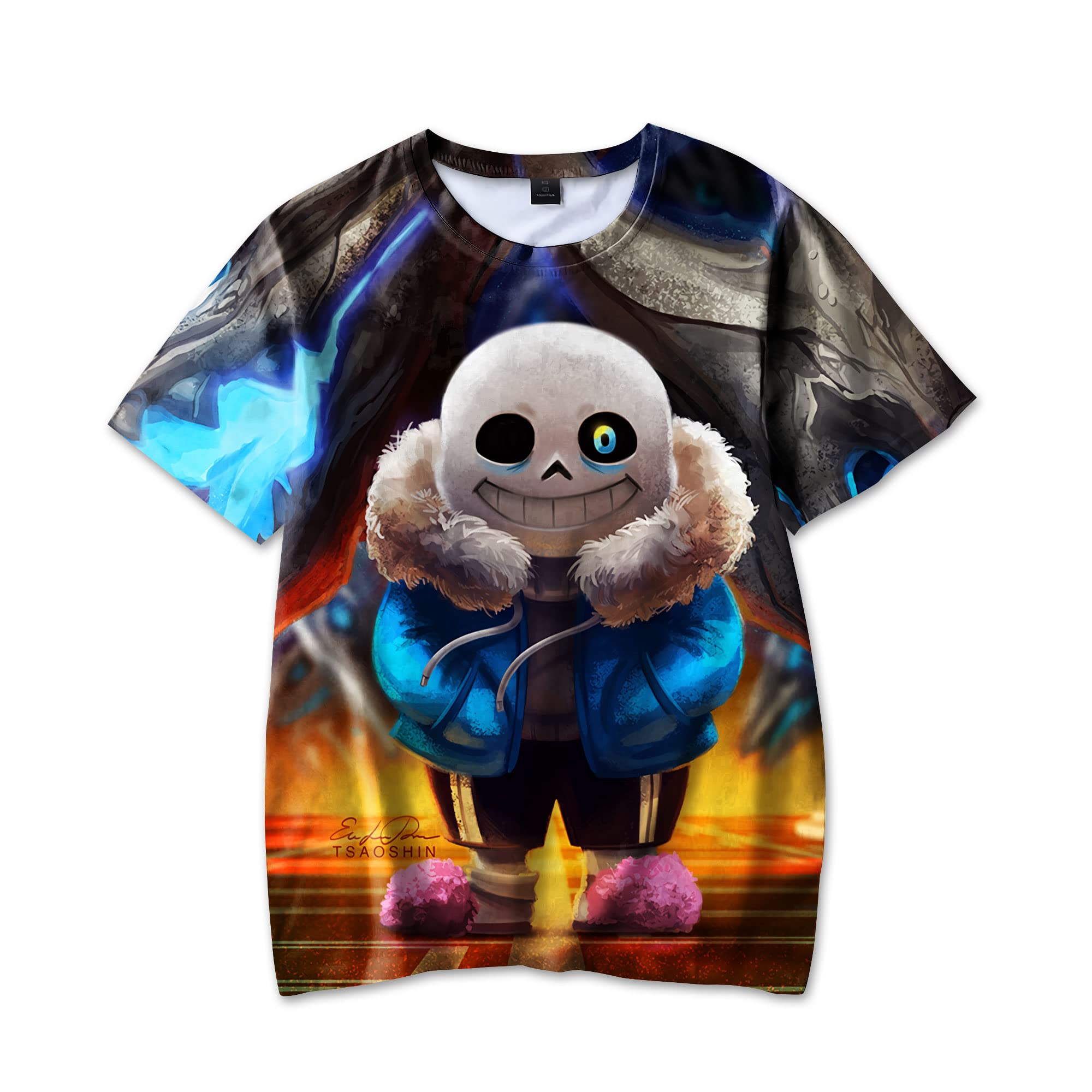 Undertale T-Shirt 3D Colored Printing Sans/Frisk/Flowey/Toriel/Papyrus Shirt Short Sleeve Summer Unisex Costume