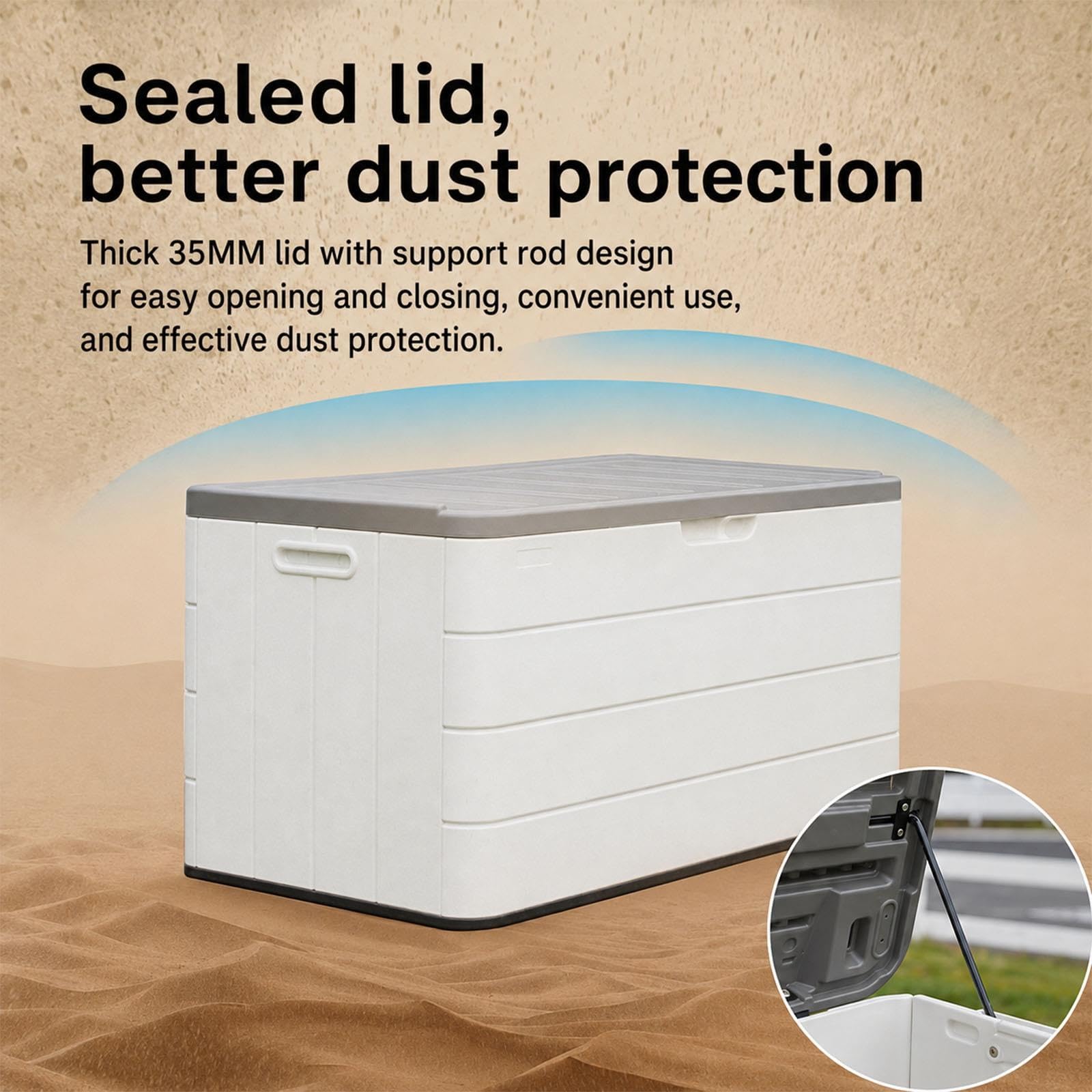 Generisch Wetterfeste HDPE Gartenbox mit Rollen for draußen