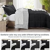 Vista 25 de satisomnia Queen Comforter Set Grey, Soft Seersucker Comforters Queen Size Bed, 3 Pieces Lightweight Down Alternative Bedding Comforter Full Sets