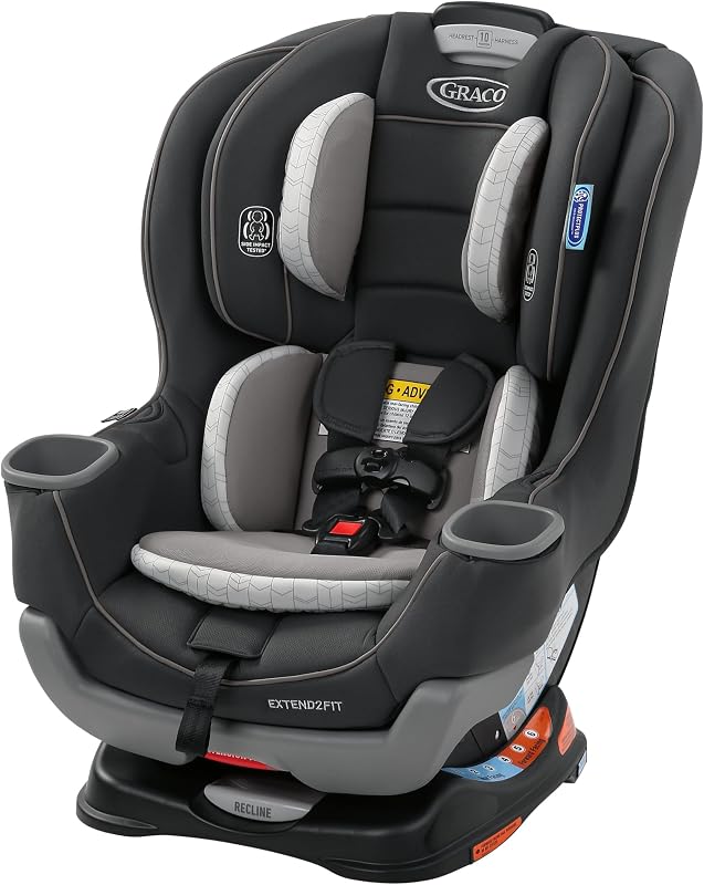 Asiento de auto convertible Extend2Fit, orientado hacia atrás y hacia delante, opción de asiento trasero extendido, Redmond, ideal para recién nacidos, bebés y niños pequeños