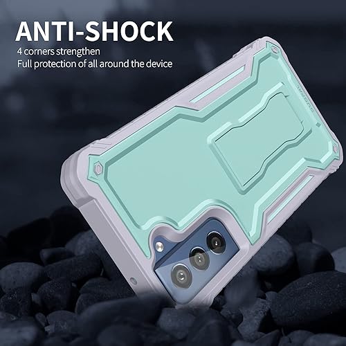 Miniatura 6 de DUOPAL Funda para Samsung Galaxy S21 FE 5G, protección de grado militar a prueba de golpes con protector de pantalla HD de vidrio templado y soporte