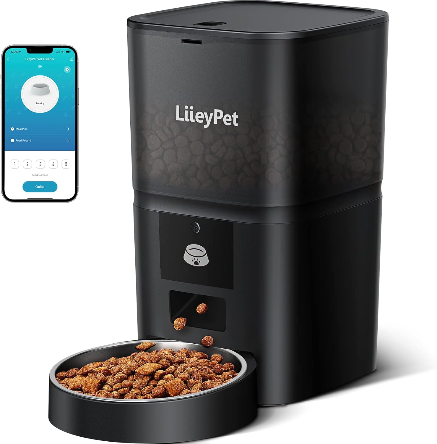 Pet Supplies Automatic Cat Feeders LIIEYPET 6L Cat Food Dispenser