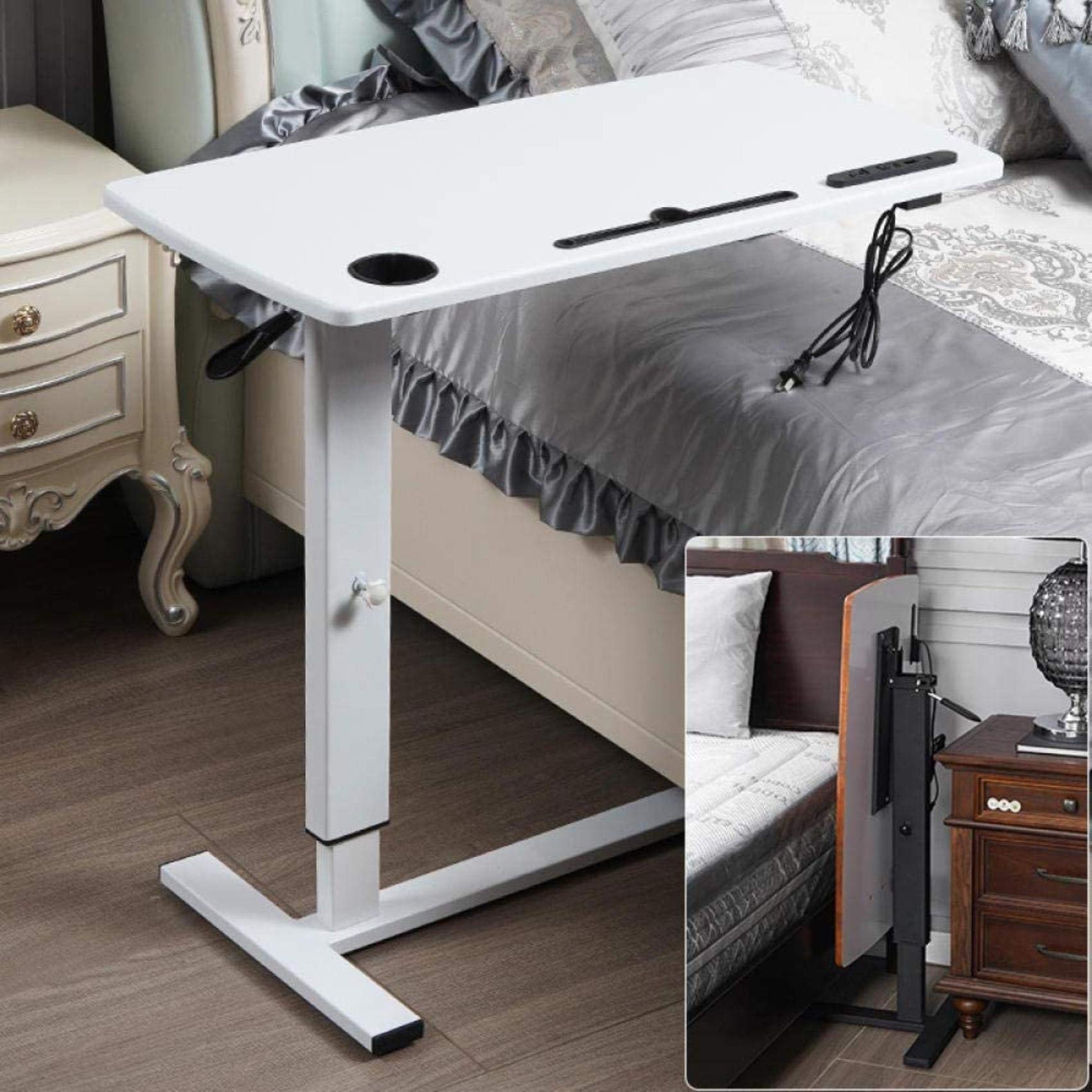 Buy IW.HLMF Steel Sit Stand Desk Converter with Oak Panel,Adjustable