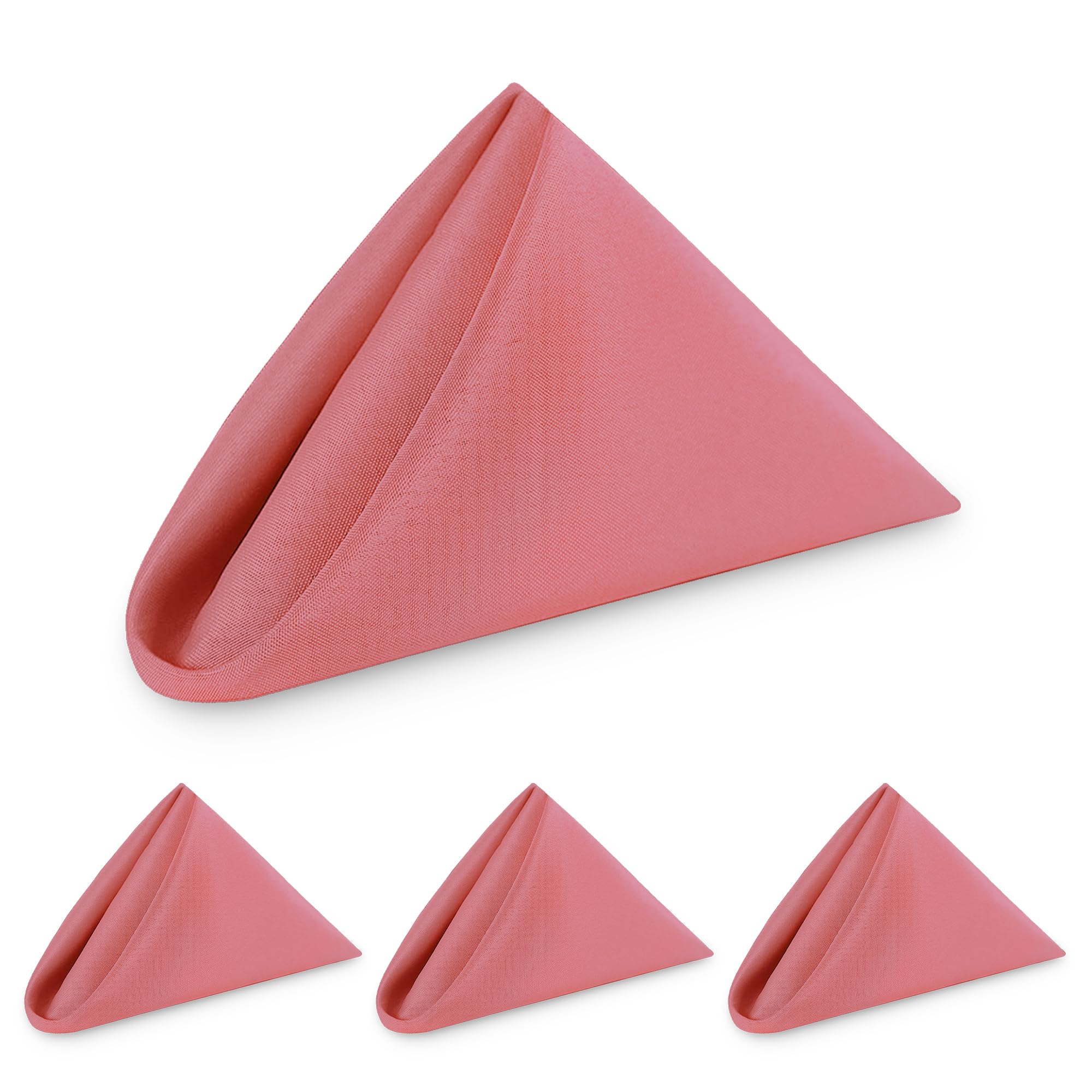 WedDecor 20 x 20 Inch 100% Polyester Cloth Napkins Dusty Rose, 4pcs — image 1