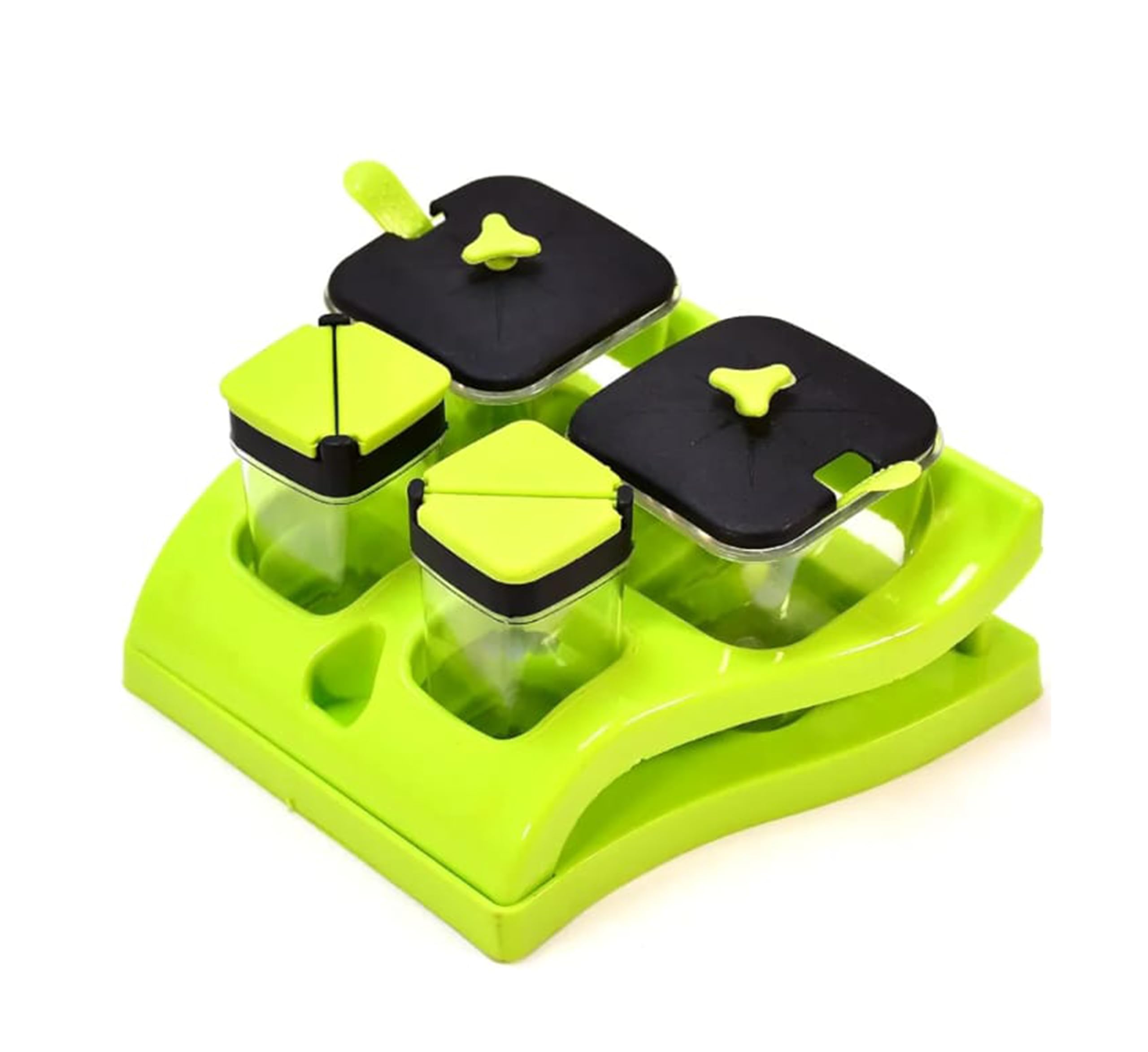 Combo Dining Standiy 4-Piece Container Set yellow and Green 1