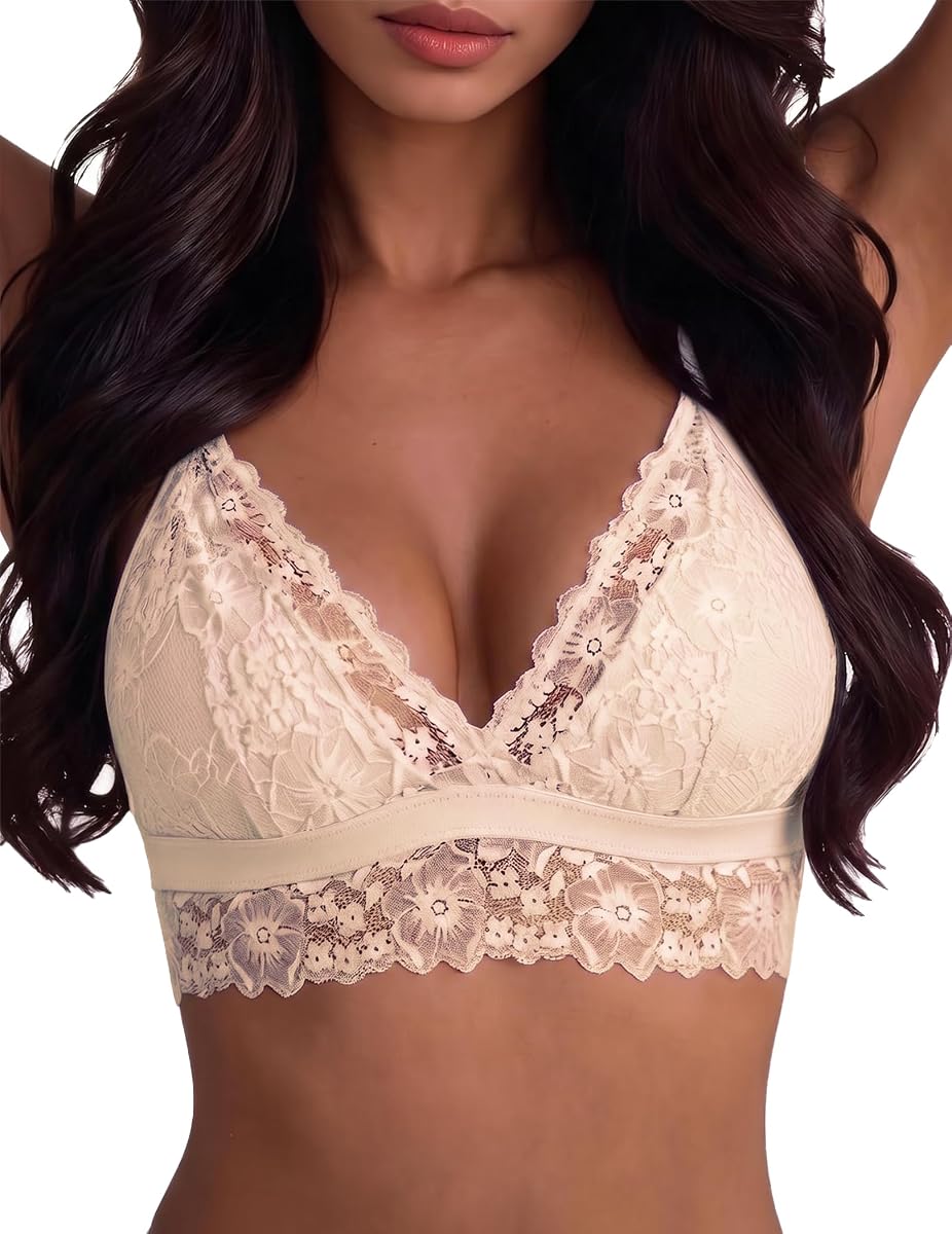Bralette de encaje para mujer Bralettes inalámbricos sexy