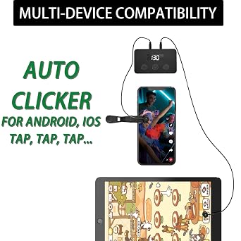 Auto Clicker for iPhone iPad, Simulated Finger Continuous Clicking, Phone Screen Device Speed Clicker for Android IOS, Adjustable Automatic Physical Tapper,Suitable for Games, Live Broadcasts, Reward Tasks(1 Second Fastest 30 Times) (ARB3727F1-NEW)