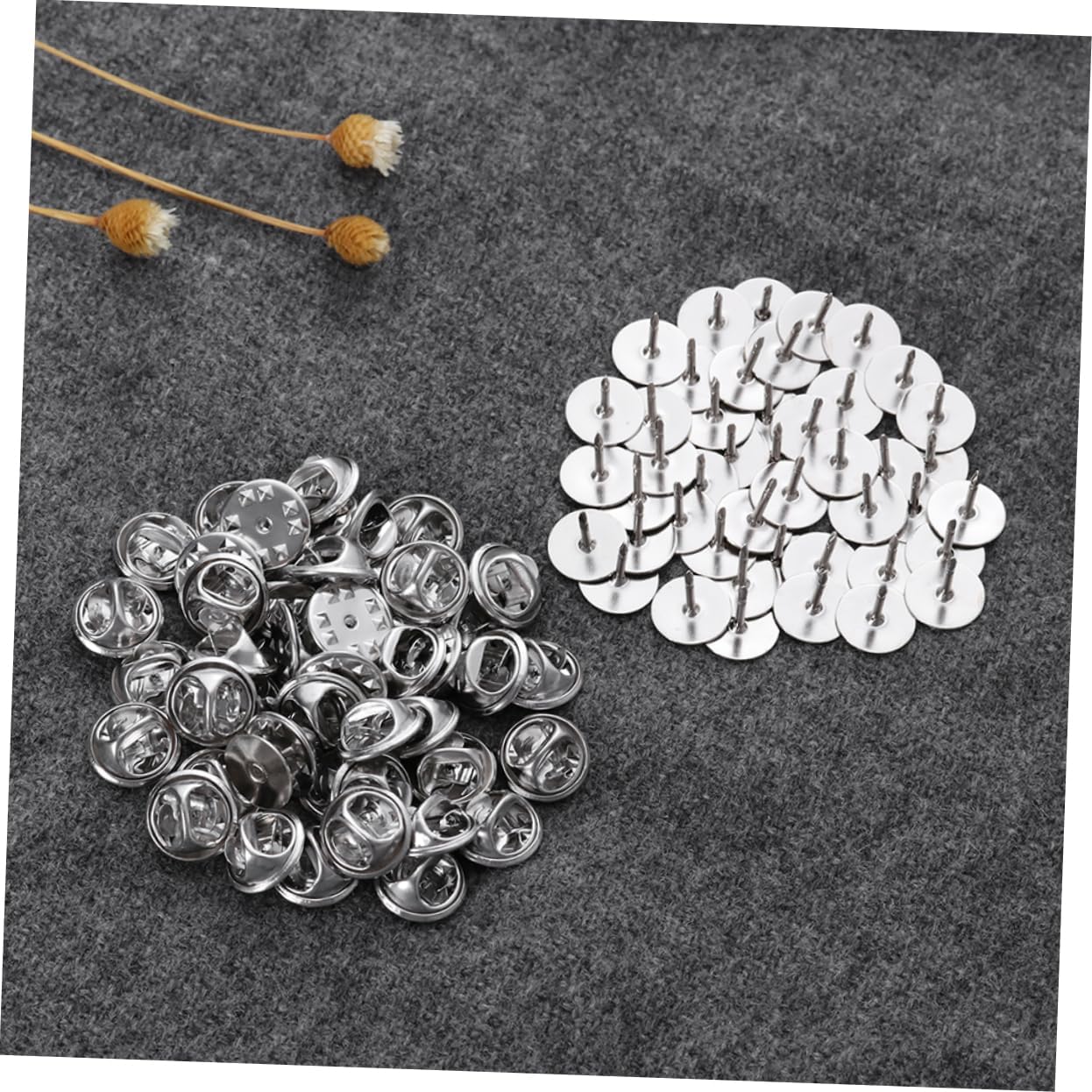 STOBOK 3sets Horse Needle Buckles Nickel 10mm Tie Tacks Easy Install Lapel Pins DIY Craft Supplies 100pcs*3