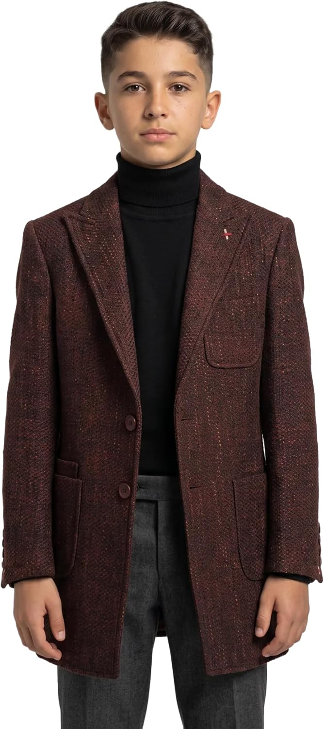 Boys Blazer Jacket Kids Wedding School Formal Suit Jacket