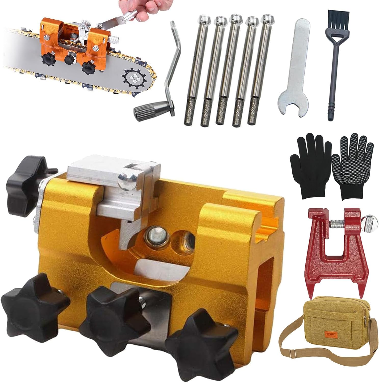 Dotmalls Chainsaw Sharpener, Chainsaw Chain Harpening Kit, Sharpener Chain Saw