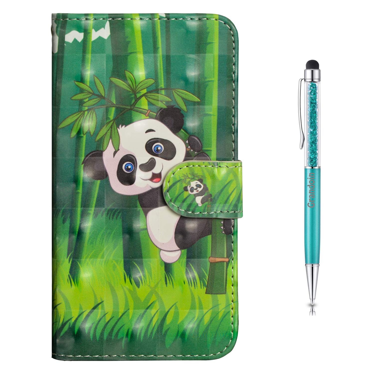 Cover per Motorola Moto G62 5G, Custodia Motorola Moto G62 5G, 3D Cover a Libro Motorola Moto G62 5G Flip Case Portafoglio Cover in Pelle PU Wallet Magnetica Cover Protettiva (Panda)