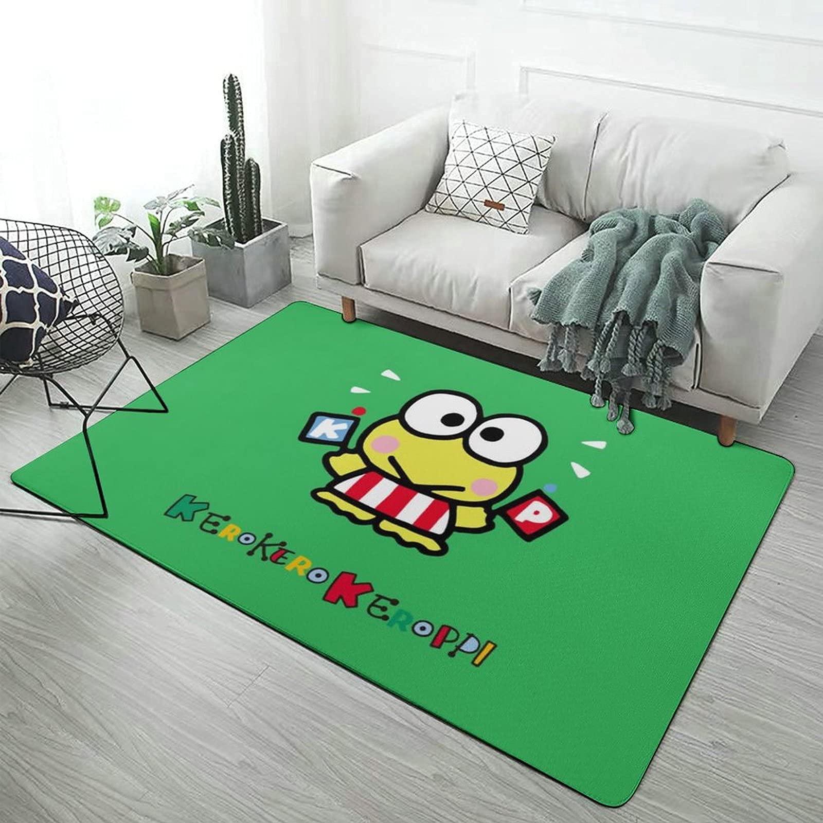 ラグ・カーペット(緑) Amazon | けろっぴ ラグ カーペット 洗える ラグマット 滑り止め付