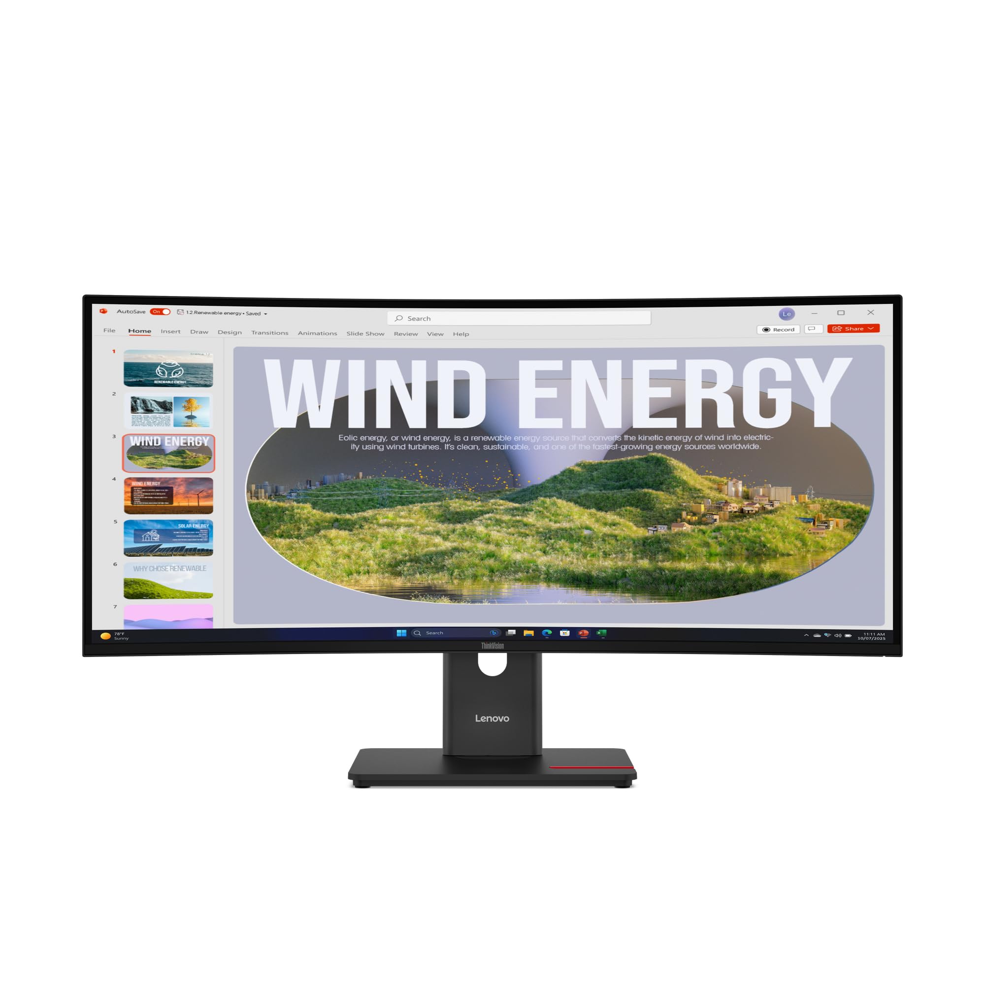 Lenovo ThinkVision T34WD-40 (34") WQHD HDMI/DP/USB-C/DOC