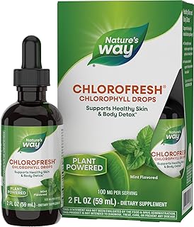 Nature's Way Chlorofresh, Liquid Chlorophyll Concentrate Drops, Internal Deodorant*, Supports Detoxification Pathways*, Mint Flavored, 2 Fl. Oz.