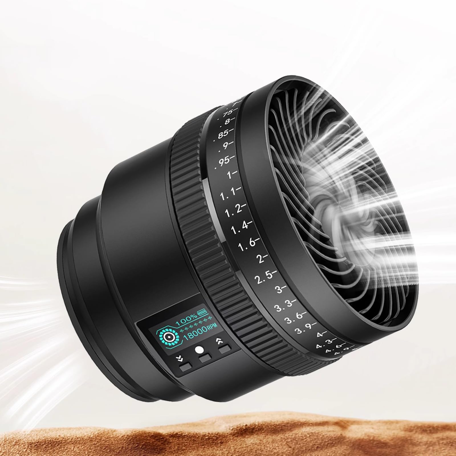 Ventola per la pulizia dell'obiettivo della fotocamera, velocità regolabile per rimuovere la polvere, ideale per sensori di lenti reflex digitali e accessori fotografici