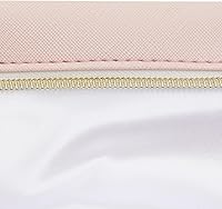 Vista 4 de Glamlily Paquete de 3 bolsas de maquillaje de piel sintética con cremallera, bolsas de cosméticos de viaje (3 colores neutros)