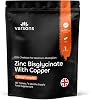 Zinc Bisglycinate 25mg with Copper - Chelated High Absorption Zinc Supplements for Immunity, Skin, Bones & Hair - 6 Month Supply, Vegan-Friendly & Magnesium Stearate-Free