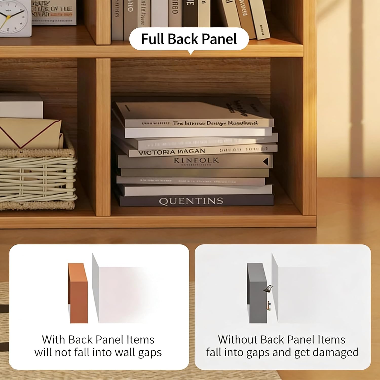 12-Cube Storage Shelf Bookcase-Solid Wood Cube Storage Organizer,Vertical or Horizontal Bookcase for Living Room/Office, Display Cabinet,Farmhouse Style/Home Decor Storage Cubes