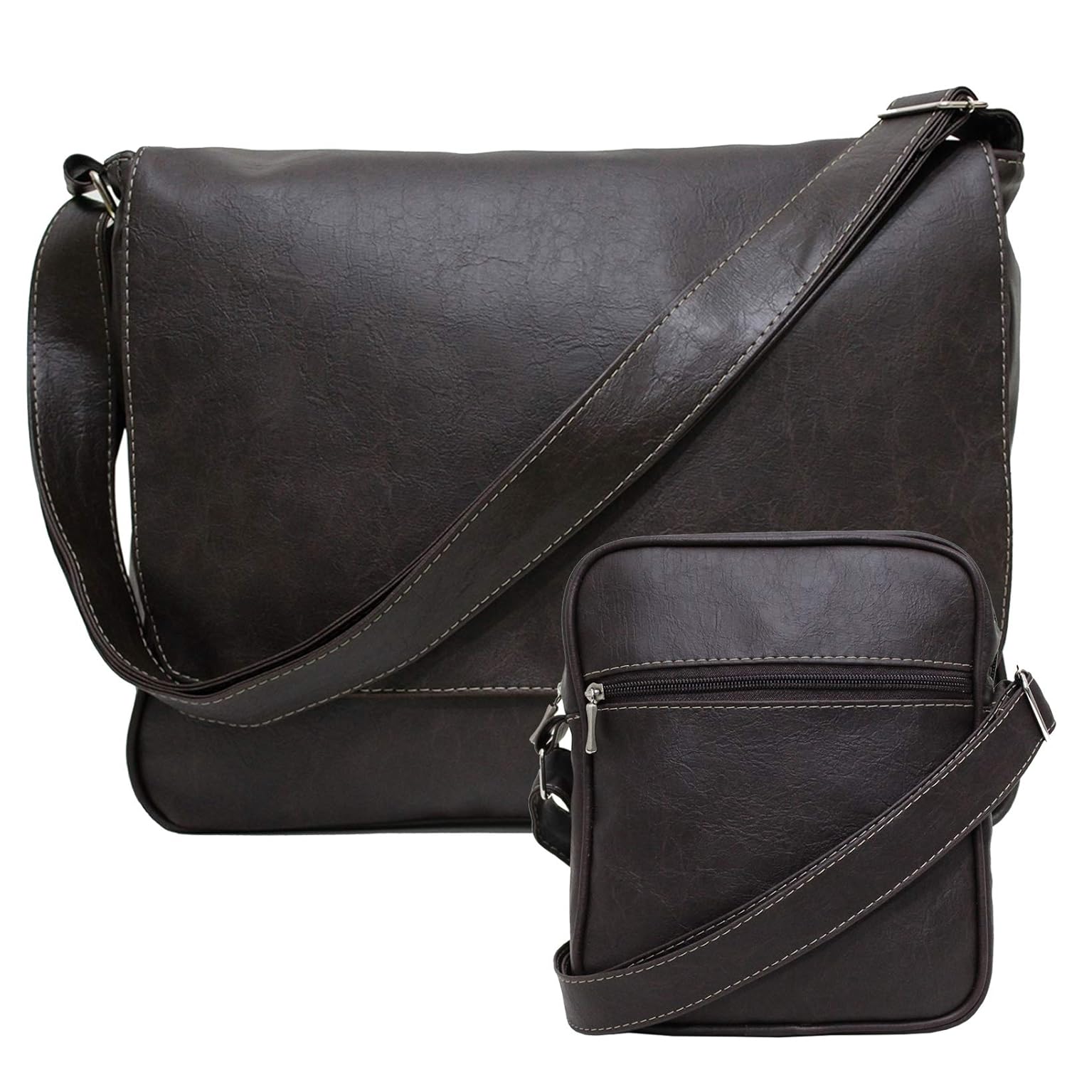 Kit Bolsa Pasta Carteiro Masculina Tiracolo E Shoulder Bag