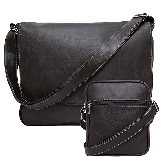 Kit Bolsa Pasta Carteiro Masculina Tiracolo E Shoulder Bag