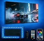 Daymeet TV LED Backlights, 16.4ft Dream Color LED Lights for 65-85 Inch TVs, Music Sync TV Backlight with App & Remote Control, USB LED Lights Behind TV for Gaming Room & Home Theater