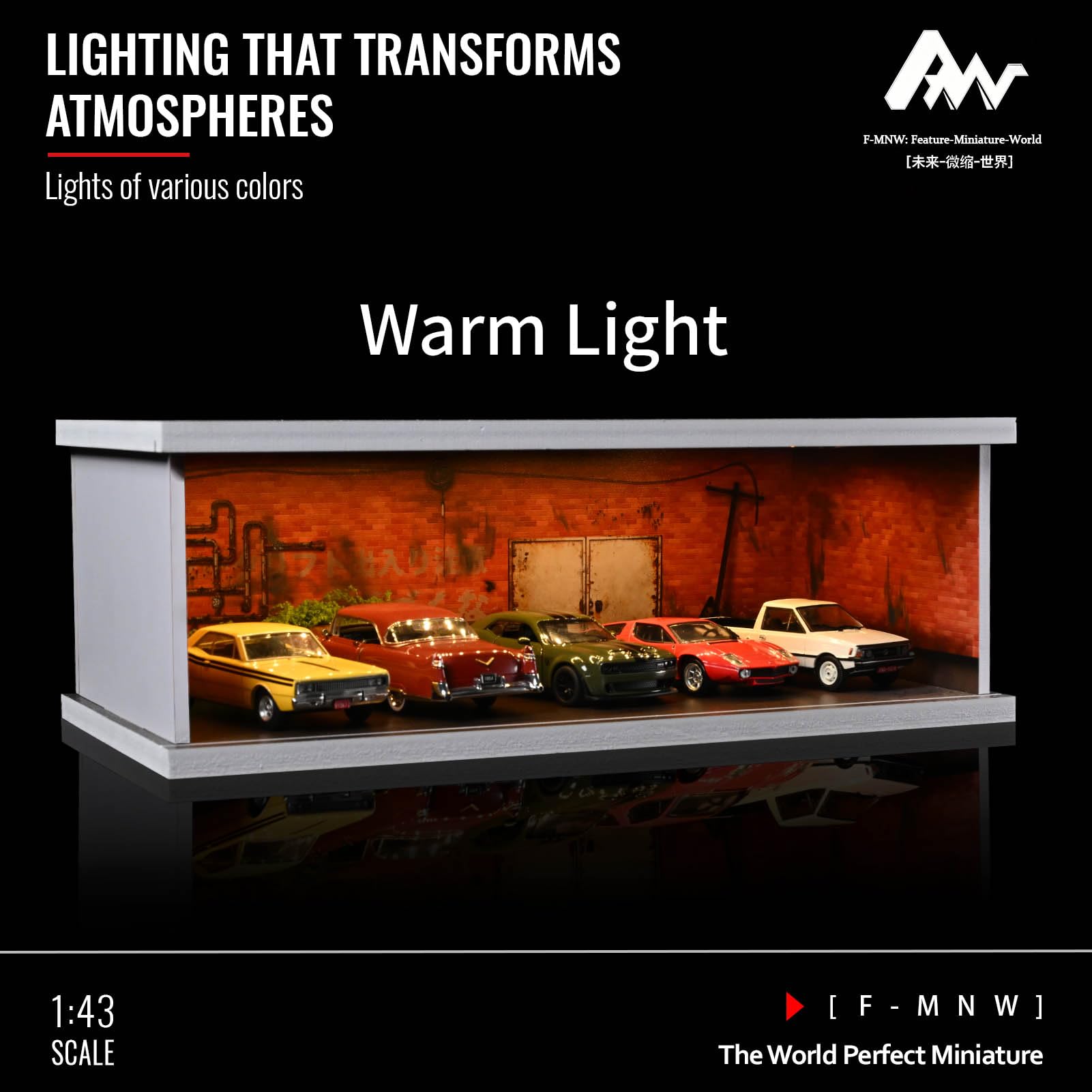 Amazon.com: Diorama 1:43 Japanese Garage Model, LED Parking Lot