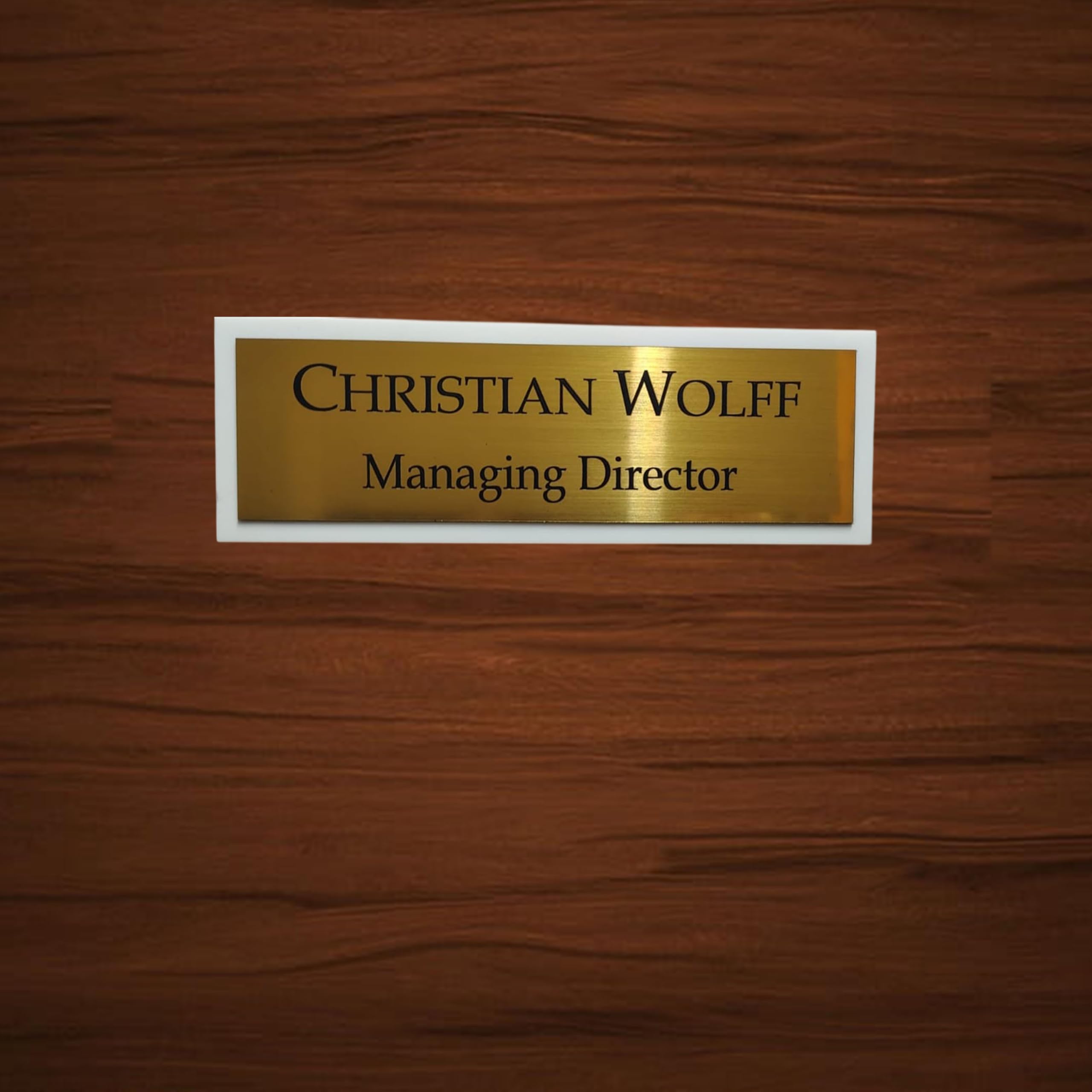 Gugan's Customized Self Adhesive Acrylic Name Plate | Black Acrylic and Gold Engraving Sheet with Vinyl Lettering | Custom Name Plate For Home, Office and Outdoor Entrance (12 x 4 Inch, Golden) — Amazon image 12