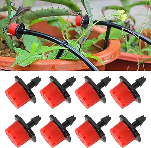 Miniatura 4 de Jadeshay Boquilla de riego por goteo ajustable de 14 pulgadas, rociadores de agua roja de 360 para jardín, césped y sistema de riego de plantas en