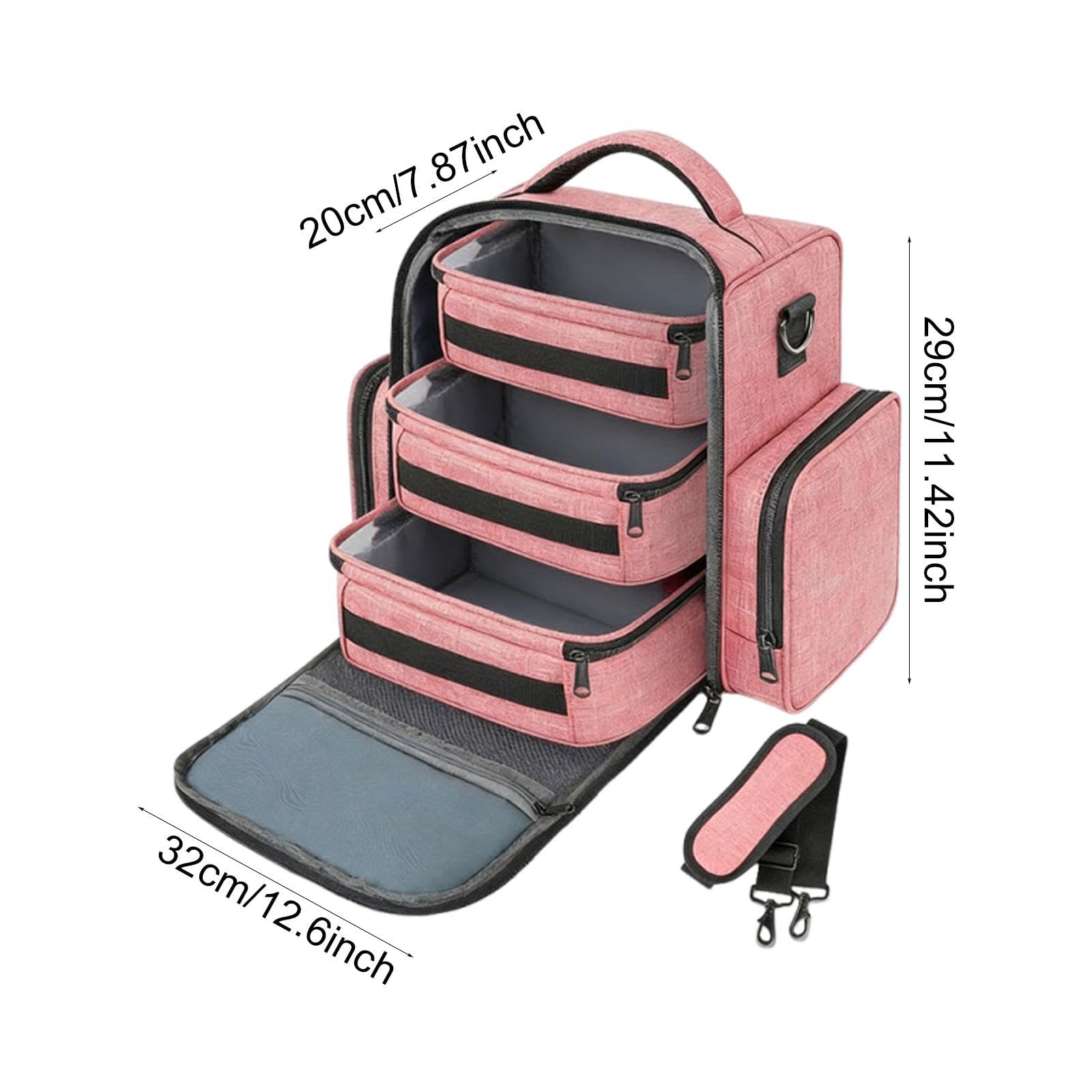Aufbewahrungstasche für Nagellack, tragbar, Reisetasche/Aufbewahrungsbox für Gel-Nagellack, Rosa
