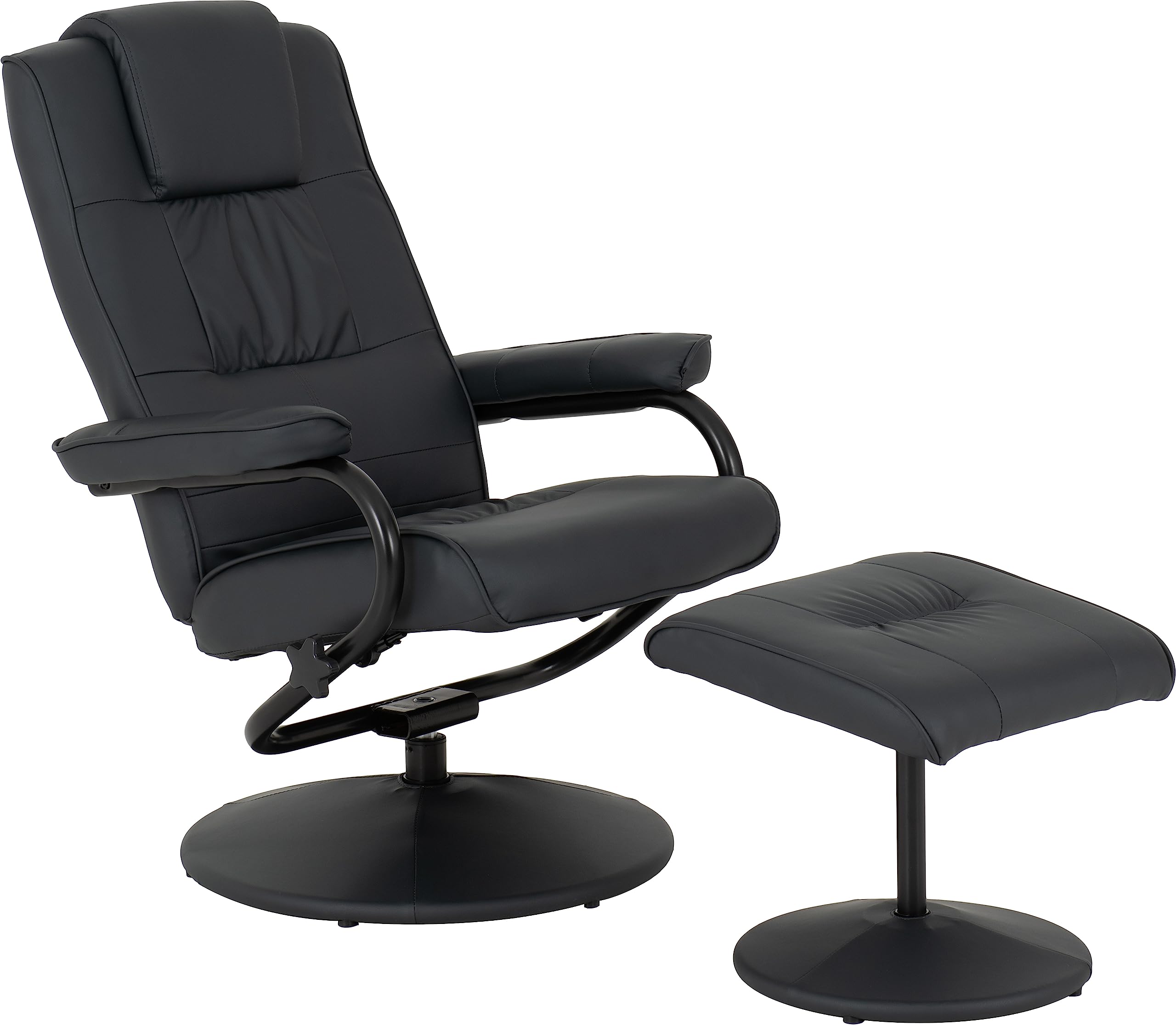 Seconique Ascot Recliner Chair & Footstool Blue