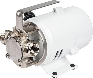Little Giant 360S Stainless Steel Utility Pump - 360 GPH 1/10 HP 115V Non-Submersible Water Transfer Pump w/ Repair Kit (555110)