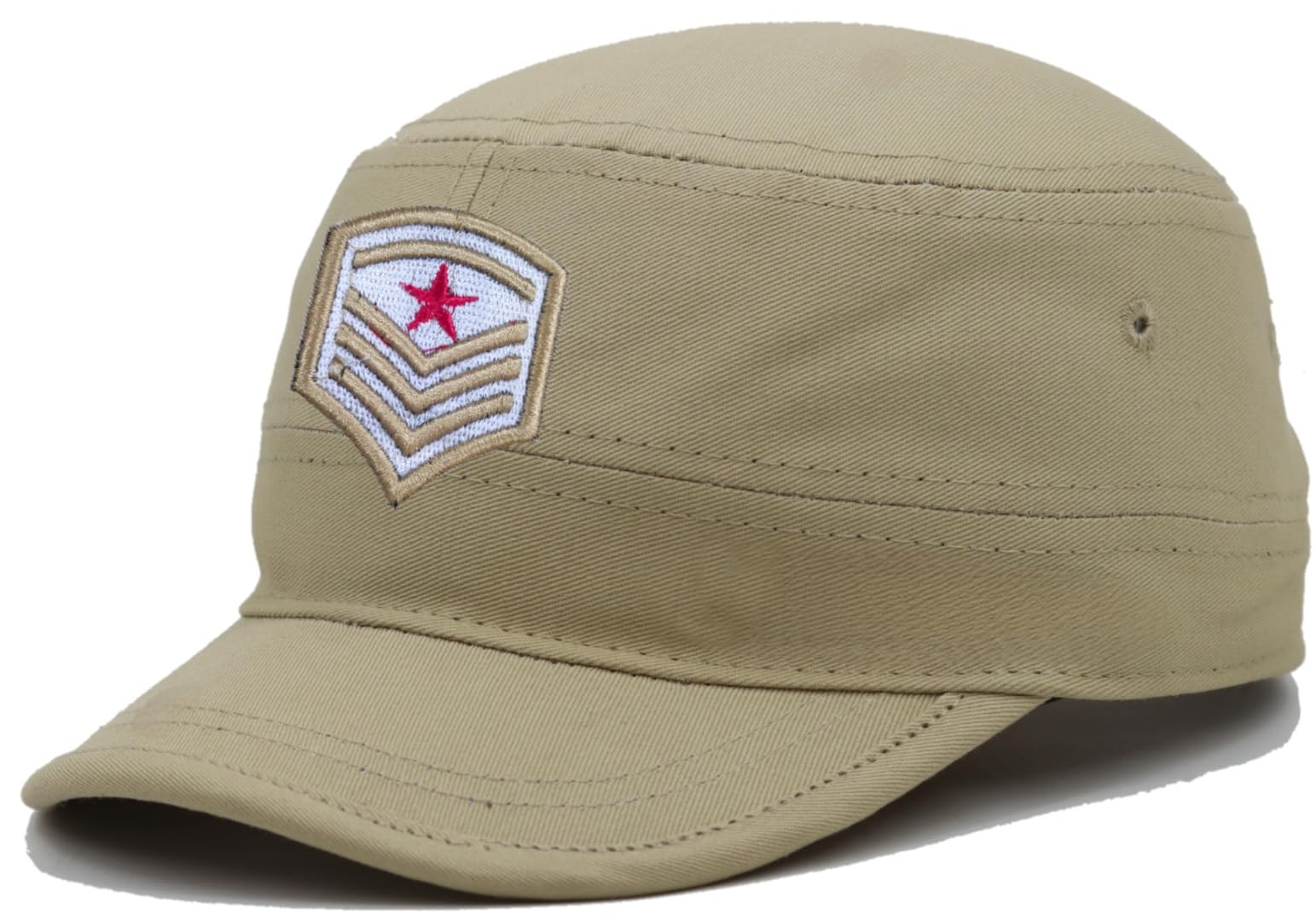 |AZ| Fashionable Solid Color Unisex Fitted Army Military Cadet Cap (Blue)-image-37