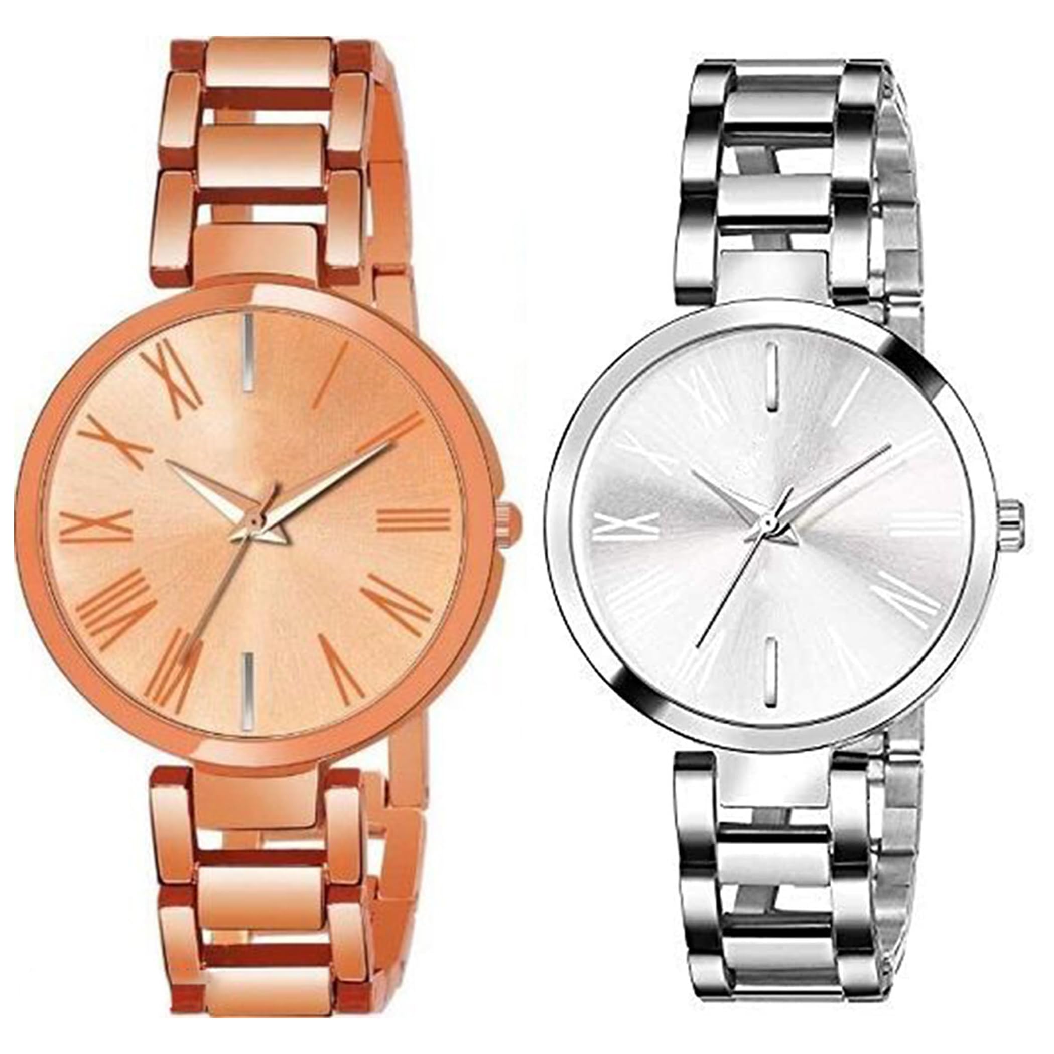 The Shopoholic Analog Rosegold Silver Round Dial Stainless Steel Belt Combo of 2 Watch for Girls and Watches for Women (B0CH4FV7S4) Amazon Price History, Amazon Price Tracker